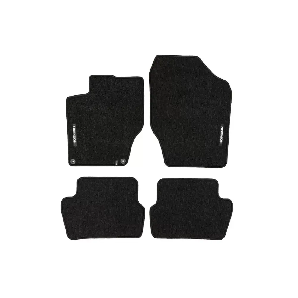 Tappetini Tessili Anteriori e Posteriori Neri Set 4 Pezzi per Citroën C4