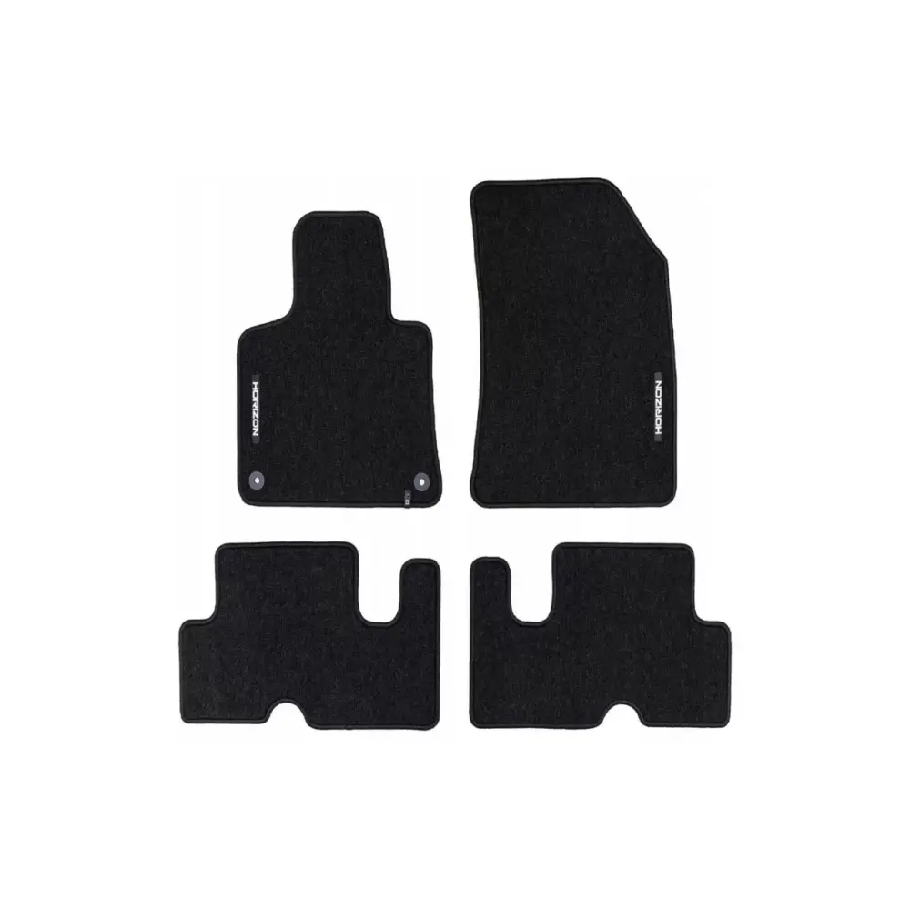 Tappetini Tessili Anteriori e Posteriori Neri Set 4 Pezzi per Citroën C4