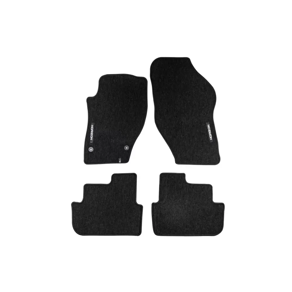 Tappetini Tessili Anteriori e Posteriori Neri Set 4 Pezzi per Peugeot 308
