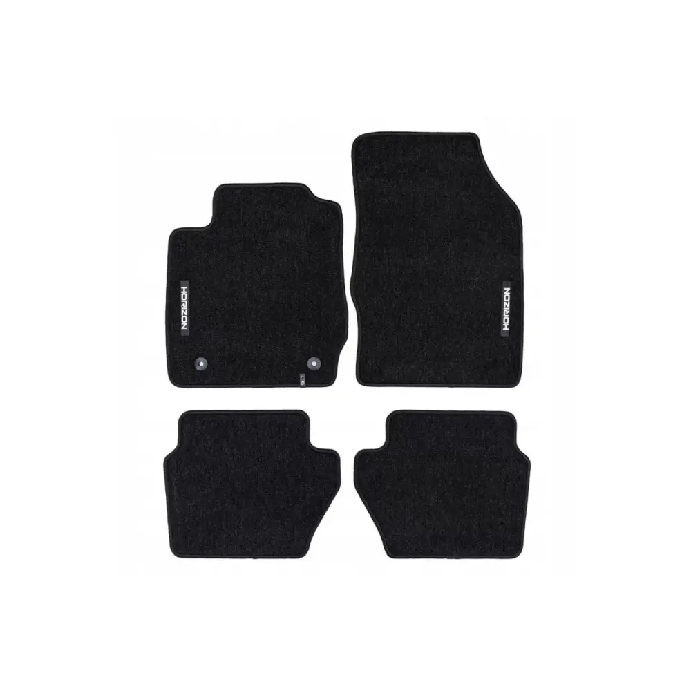 Tappetini Tessili Horizon Nero Set 4 Pezzi per Ford Fiesta 2017-2023