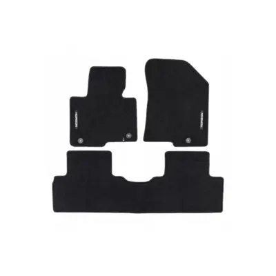 Tappetini Tessili Horizon Set 3 Pezzi Nero per Kia Carens 2013-2019