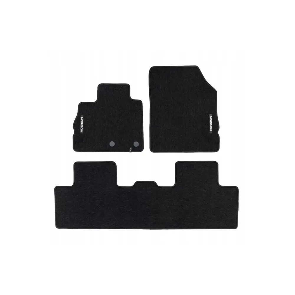 Tappetini Tessili Horizon Set 3 Pezzi Nero per Renault Scenic Iv 2016-2022