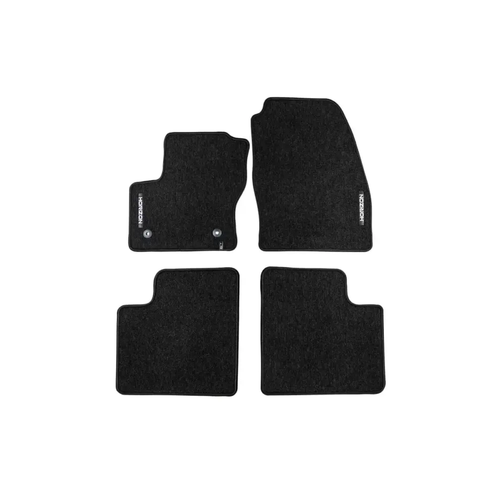 Tappetini Tessili Horizon Set 4 Pezzi Nero per Ford Grand C-max 2010-2019