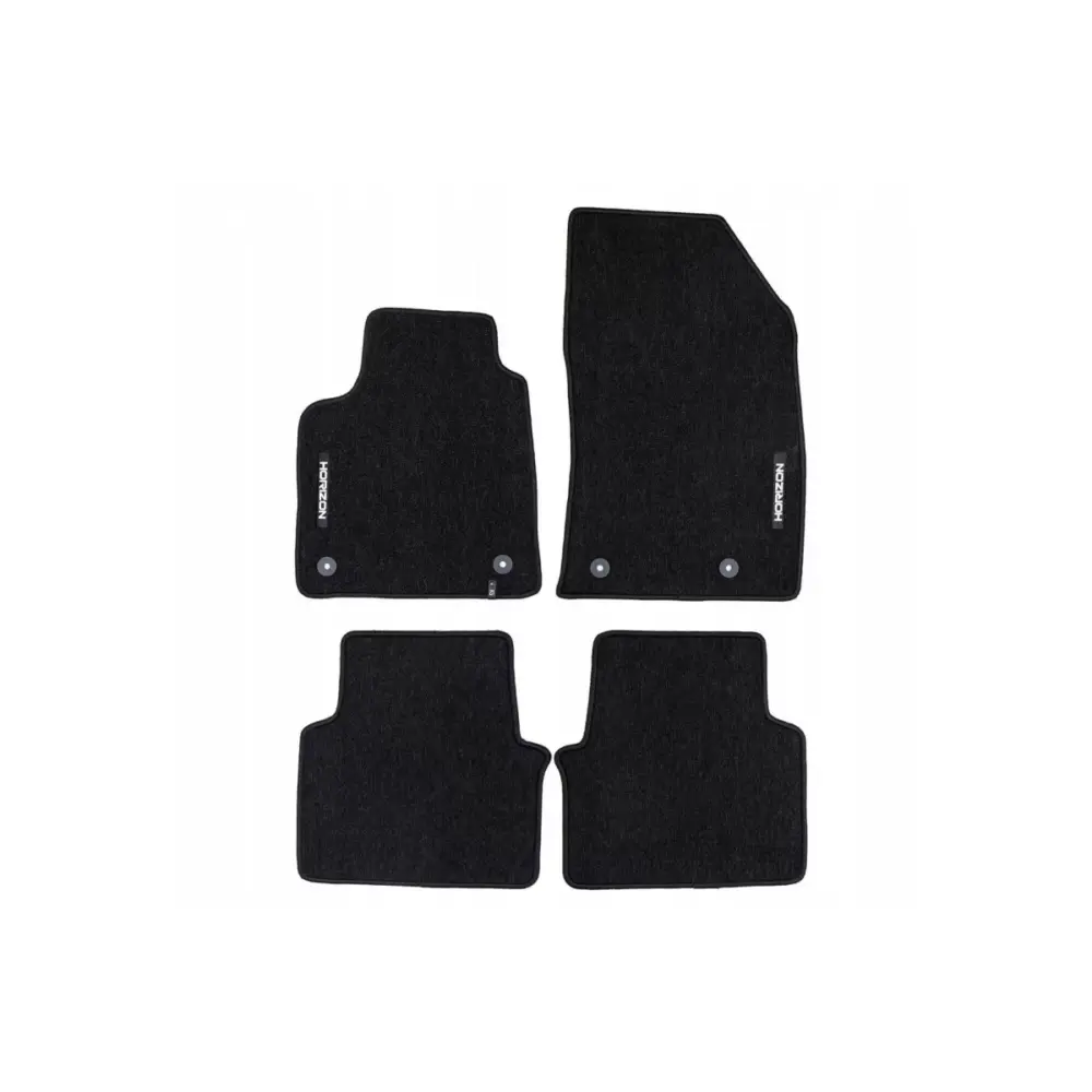 Tappetini Tessili Horizon Set 4 Pezzi Nero per Opel Crossland X 2017-2024
