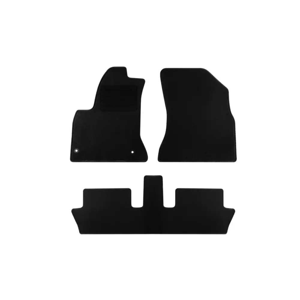 Tappetini Tessili Neri Set 3 Pezzi per Citroën C4 Picasso 2006-2013 5 Posti