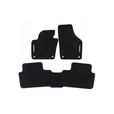 Tappetini Tessili Serie Horizon Set 3 Pezzi Nero per Volkswagen Sharan 2010-2020