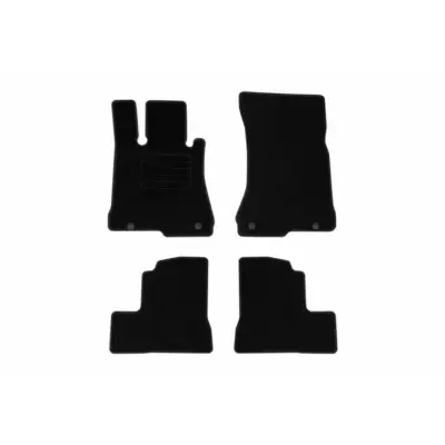 Tappetini Tessili Set 4 Pezzi Neri per Mercedes Classe S W221 2005-2013 Corto