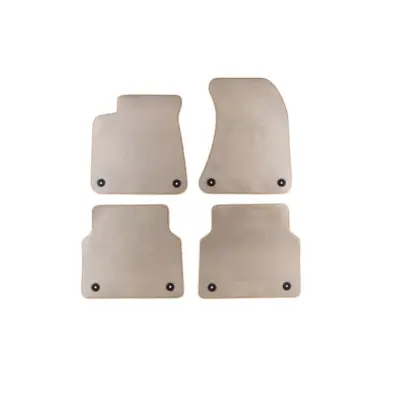 Tappetini Tessuto Beige Serie Comet Set 4 Pezzi per Audi A8 2010-2017 Corto