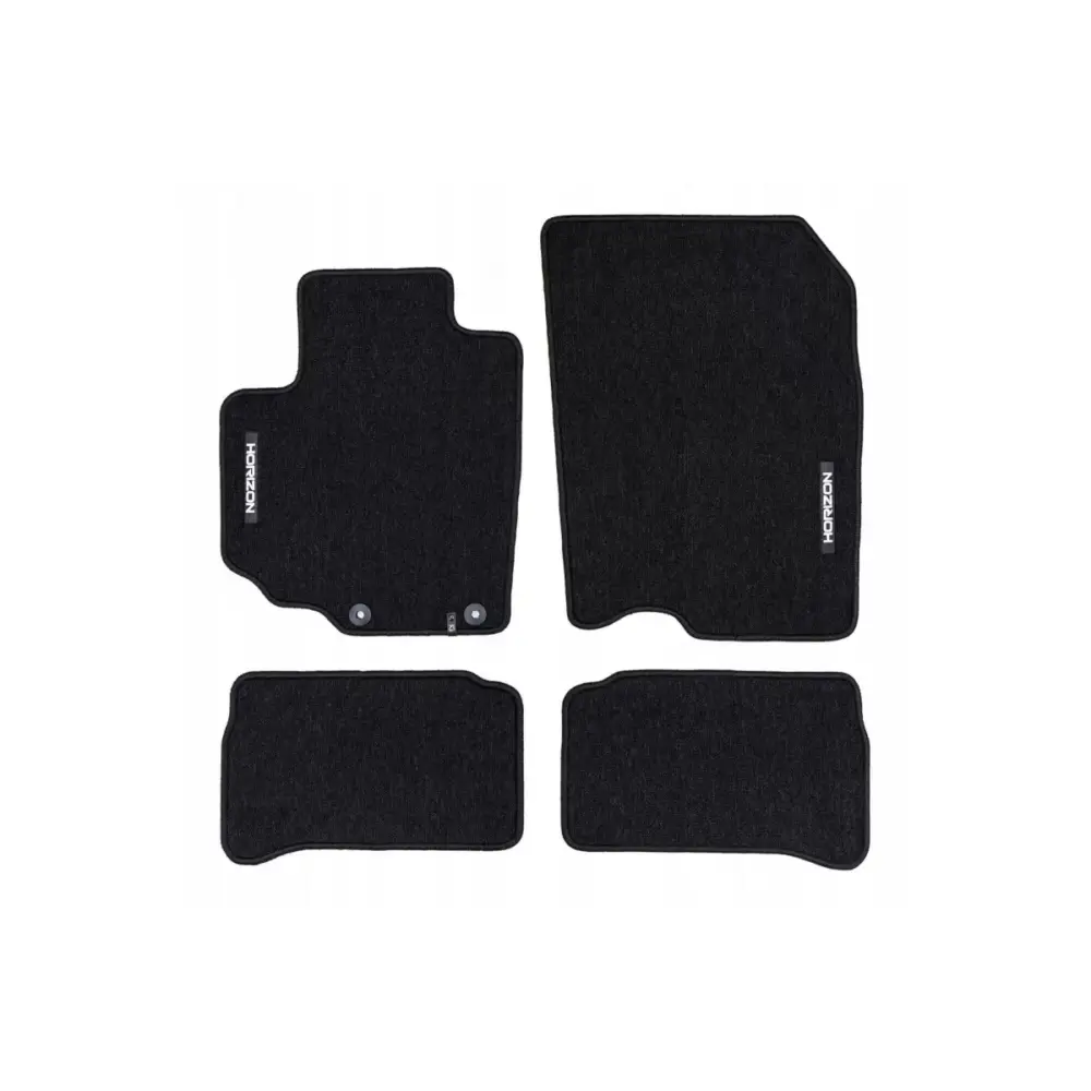 Tappetini Tessuto Horizon Neri Set 4 Pezzi per Opel Agila B 2008-2014
