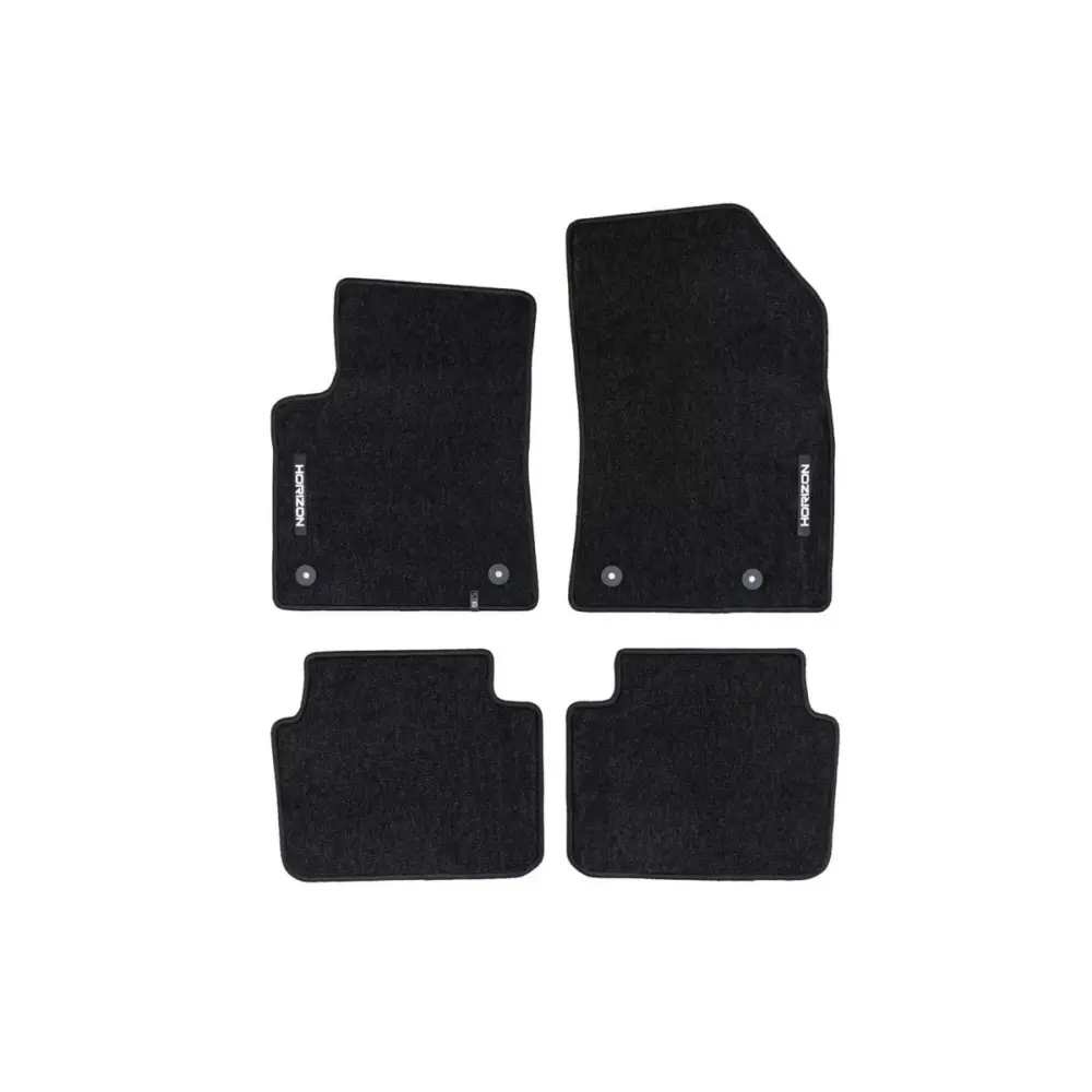 Tappetini Tessuto Horizon Set 4 Pezzi Nero per Citroën C3 Aircross 2017-2024