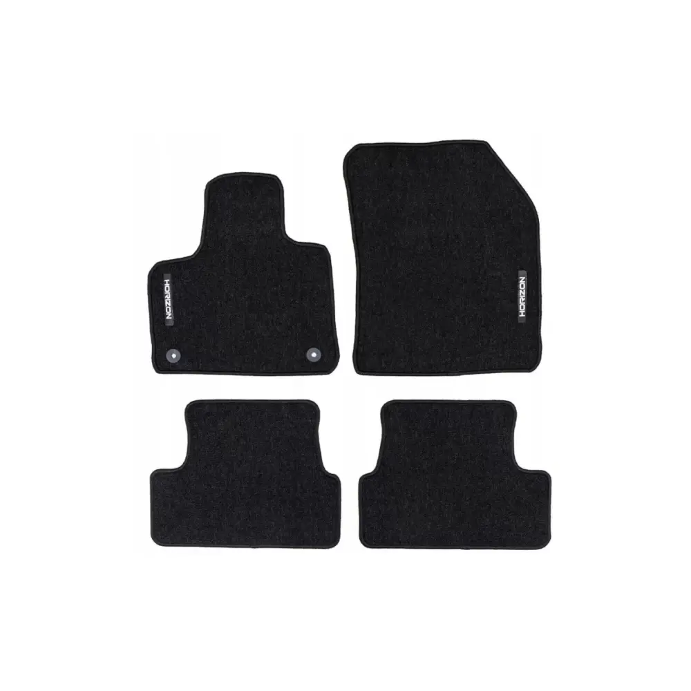 Tappetini Tessuto Serie Horizon Set 4 Pezzi Nero per Peugeot 3008 2016-2024