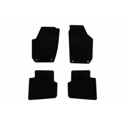 Tappetini Tessuto Set 4 Pezzi Neri per Skoda Roomster 2006-2015