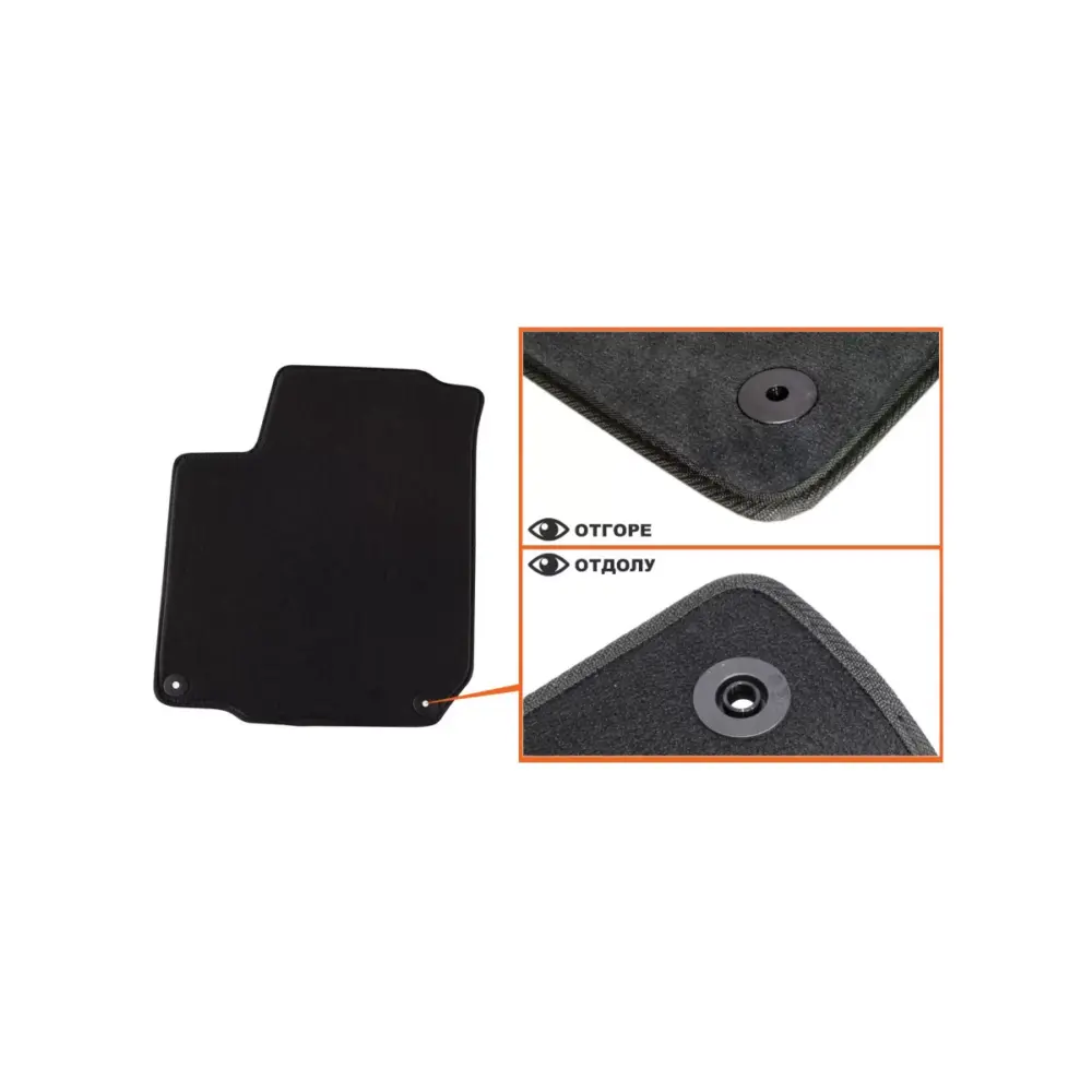 Tappetini Tessuto Tre Strati Neri Set 4 Pezzi per Volkswagen Golf Iv 1998-2003