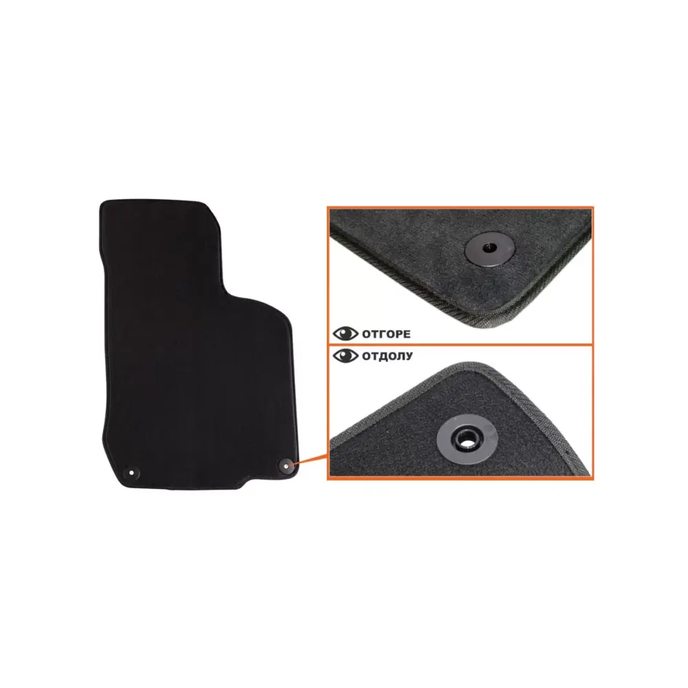 Tappetini Tessuto Tre Strati Neri Set 4 Pezzi per Volkswagen Golf Iv 1998-2003