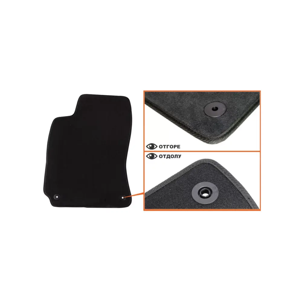 Tappetini Tessuto Tre Strati Neri Set 4 Pezzi per Volkswagen Passat 2001-2005