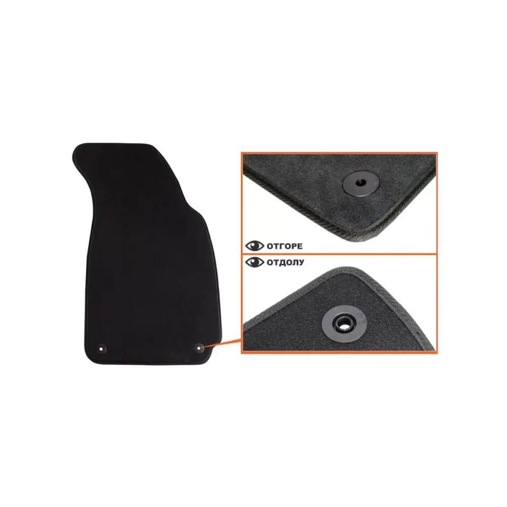 Tappetini Tessuto Tre Strati Neri Set 4 Pezzi per Volkswagen Passat 2001-2005
