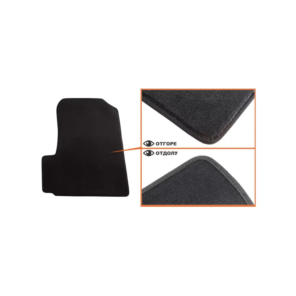 Tappetini Tessuto Triplo Strato Neri 3 Pezzi per Honda Cr-v 2006-2012