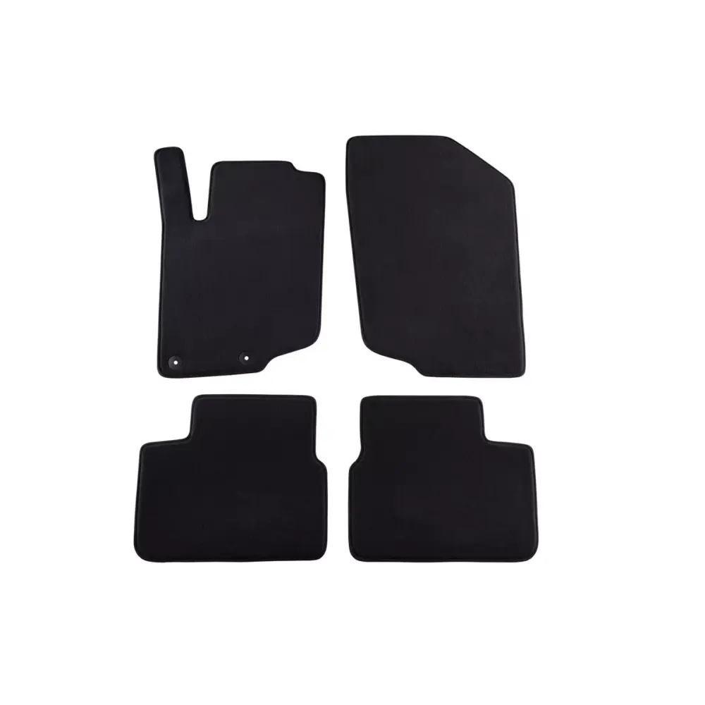 Tappetini Tessuto Triplo Strato Neri Set 4 Pezzi per Peugeot 207 2006-2012