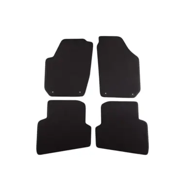 Tappetini Tessuto Triplo Strato Neri Set 4 Pezzi per Skoda Fabia 2007-2014