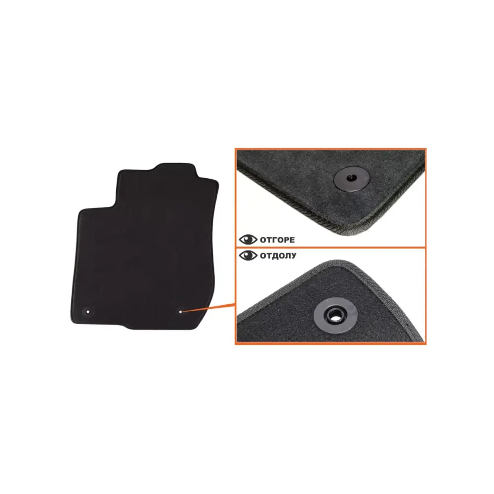 Tappetini Tessuto Triplo Strato Neri Set 4 Pezzi per Skoda Octavia 1999-2002