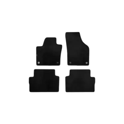 Tappetini Tessuto Triplo Strato Neri Set 4 Pezzi per Volkswagen Sharan dal 2010