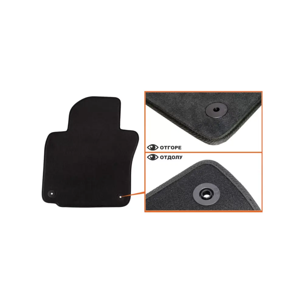 Tappetini Tessuto Triplo Strato Neri Set 4 Pezzi per VW Golf V 2003-2008