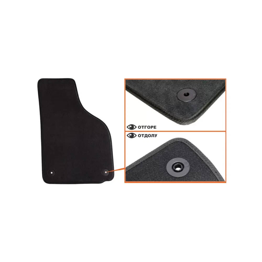 Tappetini Tessuto Triplo Strato Neri Set 4 Pezzi per VW Golf V 2003-2008