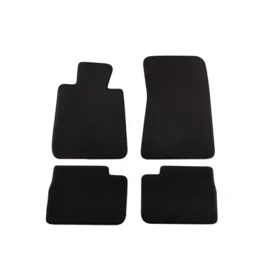 Tappetini Tessuto Triplo Strato Nero Set 4 Pezzi per BMW Serie 3 E30 1982-1994