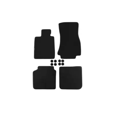 Tappetini Tessuto Triplo Strato Set 4 Pezzi Nero per BMW Serie 7 G12 dal 2015