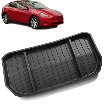 Tappetino Baule Wanne Premium Line per Tesla Model Y in TPE Gomma Nero Opaco