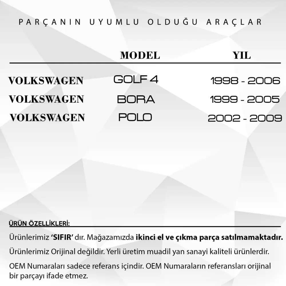 Tappo Copertura Motore per Volkswagen Golf 4, Bora, Polo