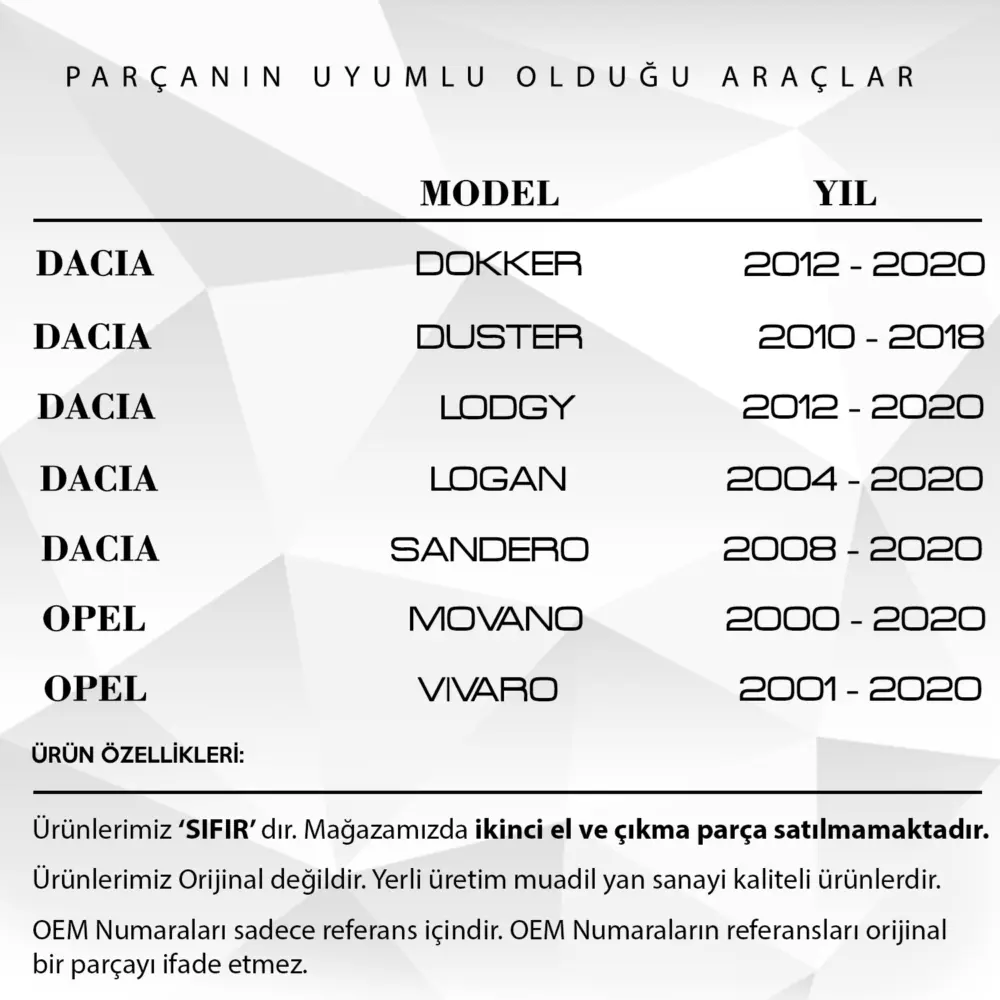 Tappo Olio Motore per Dacia Duster, Dokker, Opel Movano, Vivaro