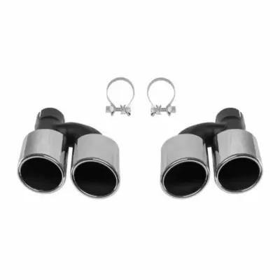 Terminale di Scarico Doppio 2 Pezzi per Audi A3 A4 A5 A6 A7 A8 S3 S4 S5 S6 S7