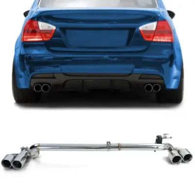Terminale di Scarico Doppio 4 Uscite per BMW Serie 3 E90 E91 323 325 328 330