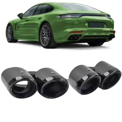 Terminale di Scarico Doppio Nero Posteriore per Porsche Panamera 971 243kW 330HP