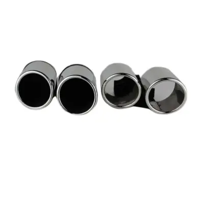 Terminale di Scarico Doppio Posteriore per Audi A4 B8 08-15 S4 Look 2 Pz