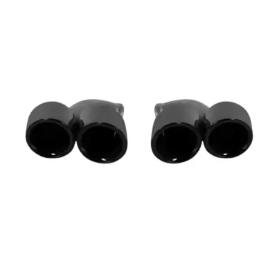 Terminale di Scarico GT Nero Lucido 455mm per Porsche Cayenne 958 2014-2018