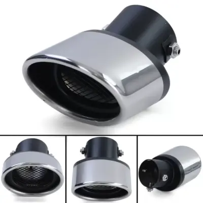 Terminale di Scarico Inox Ovali 70x114mm Inclinati Universale