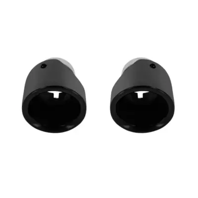 Terminale di Scarico Nero Lucido Universale 210mm per Porsche Design