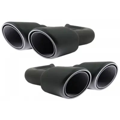 Terminale di Scarico Posteriore Opaco Nero per Porsche Cayenne 92A 2010-2014