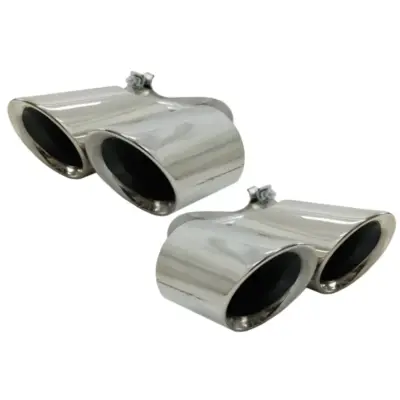 Terminale di Scarico Quadruplo Cromato Posteriore per Porsche Cayenne 9Y0 3.0