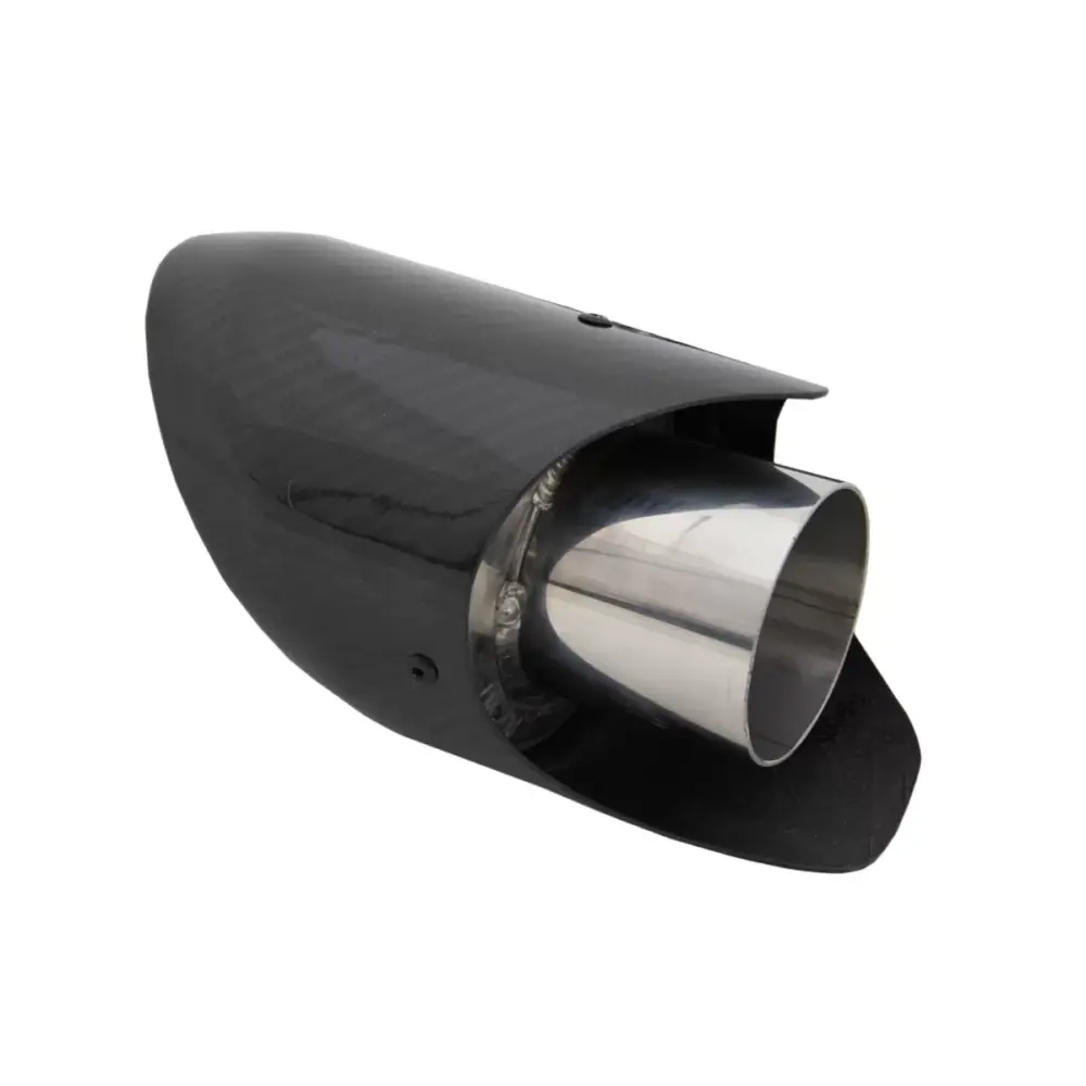 Terminale di Scarico Universale Carbonio Lucido 6,2 cm per Audi e Altri Modelli