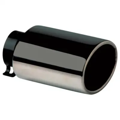 Terminale di Scarico Universale Nero Ovale 65mm 1 Pezzo