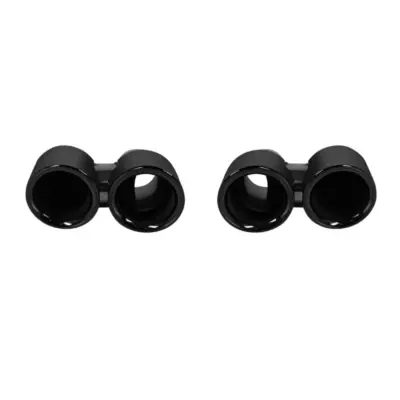 Terminali di Scarico Tondi GT Lucidi Set 270mm per Porsche Panamera 2010-2013