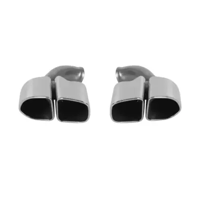 Terminali Scarico Ovali Cromati GTS 455mm per Porsche Cayenne 958 2014-2018