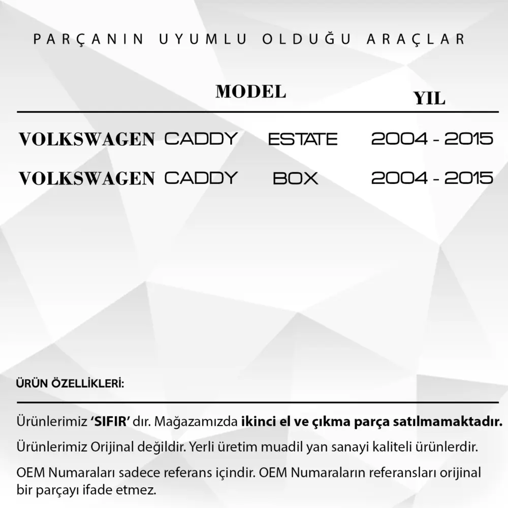Terza Luce di Stop per Volkswagen Caddy