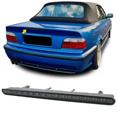 Terzo Stop LED Vetro Trasparente Fumo Nero per BMW E36 Cabrio 96-99