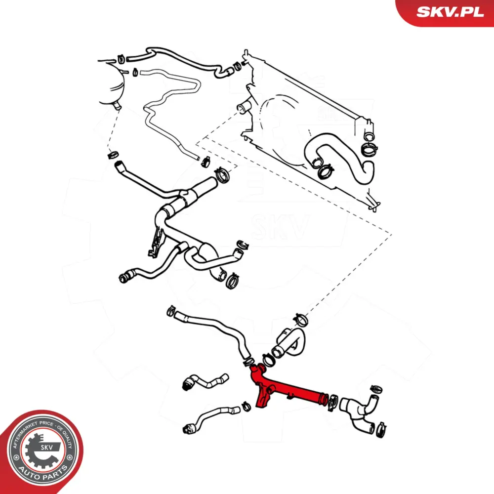 Tubo del refrigerante per Opel Vectra B (J96) 90499719