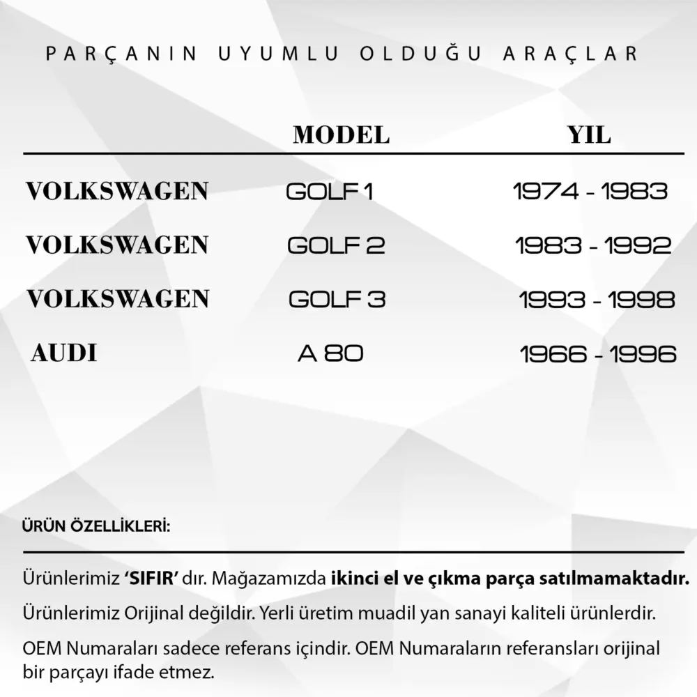 Ugello Fontana Acqua per Audi A80 e Volkswagen (anni Non Specificati)