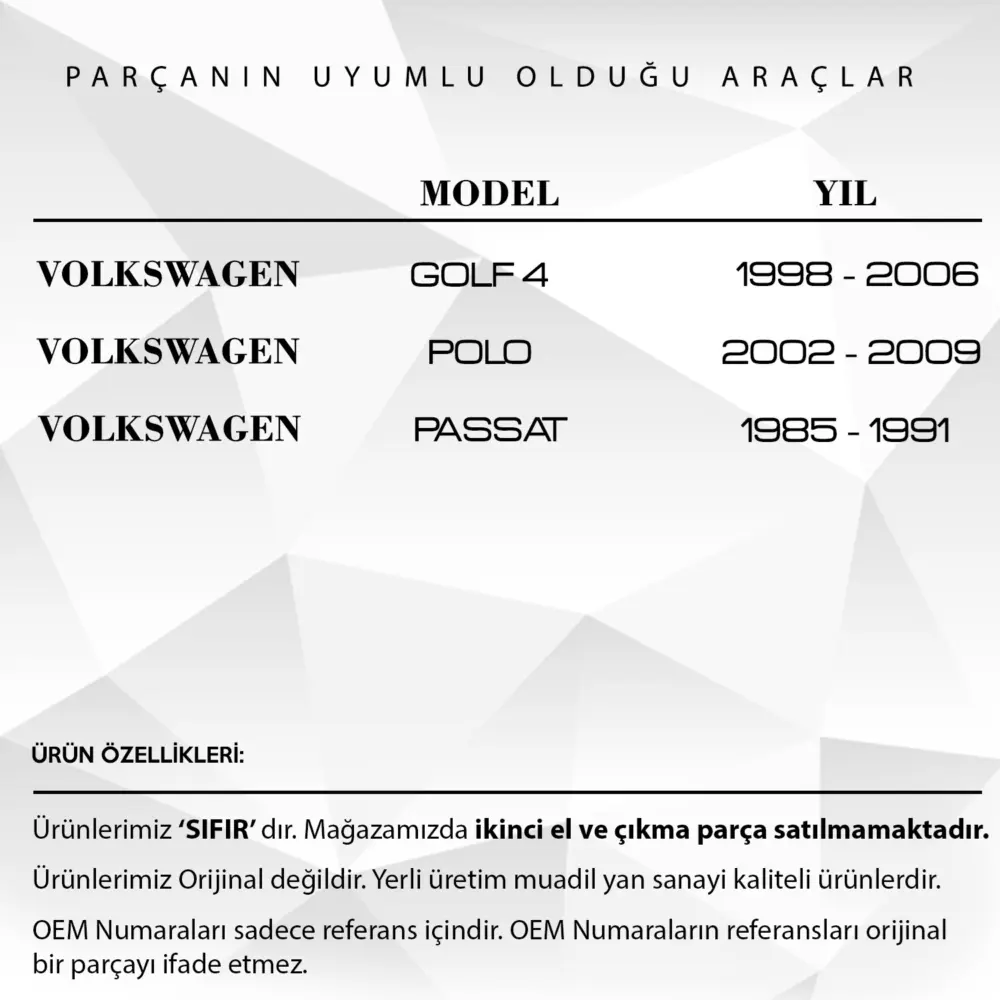 Ugello Fontana Acqua per Volkswagen Golf 4, Polo, Passat